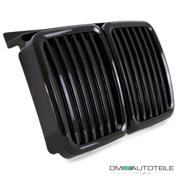 Satz Sport Kühlergrill für BMW 3er E30 passend in hochglanz Schwarz alle Modelle